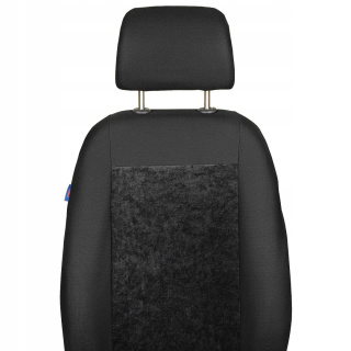 Pokrowce na fotele samochodowe - czarne w małe trójkąty 3D