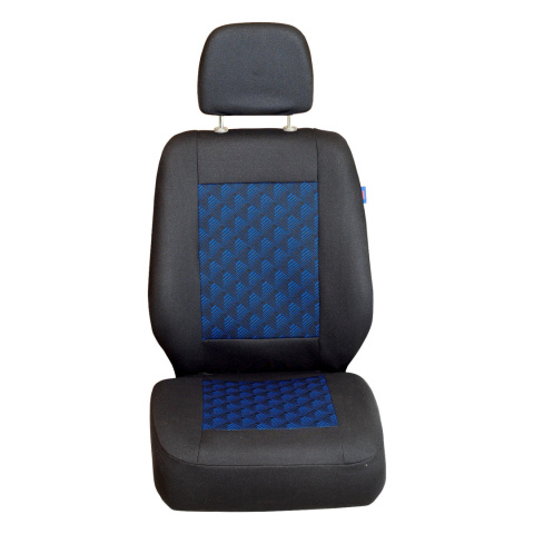 Pokrowiec na siedzenie kierowcy BUS - czarny w niebieskie piramidy 3D Pokrowiec na siedzenie kierowcy BUS - czarny w niebieskie piramidy 3D